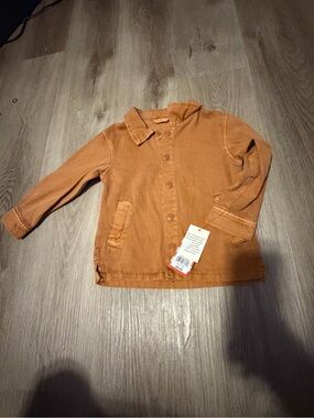 Cat & Jack Kids Rust Orange Button-Front Jean Jacket